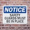 Signmission Safety Guards Must Be In Place OSHA Notice Sign, Plastic, 14in W x 10in L, 2PK OS-2PACK-NS-P-1014-L-18209 - alternate 3